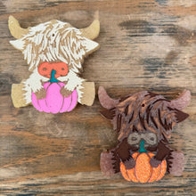 Load image into Gallery viewer, Fall Highland Cow Car Freshie