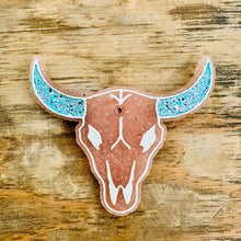Load image into Gallery viewer, Bull Skull with Glitter Car Freshie