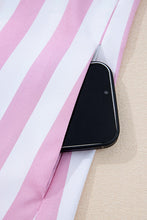Load image into Gallery viewer, Striped Bracelet Sleeve Loose Mini Dress
