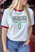 Load image into Gallery viewer, Christmas Boot Stitch Ringer Tee