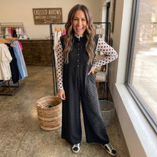 Load image into Gallery viewer, Sleeveless Wide Leg Textured Jumpsuit