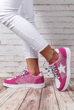 Load image into Gallery viewer, Color Block Glitter Star Patchwork Lace-up sneakers