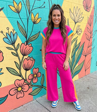 Load image into Gallery viewer, Color Block Detail Casual Two-piece Set