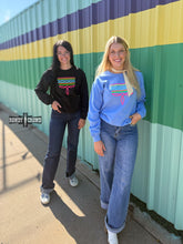 Load image into Gallery viewer, BLACK Neon Boot Stitch Sweater