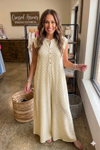 Load image into Gallery viewer, Sleeveless Wide Leg Textured Jumpsuit