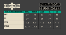 Load image into Gallery viewer, BLACK- Shenandoah Stud Shorts