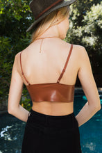 Load image into Gallery viewer, Posh Faux Leather Longline Bralette