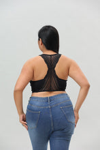 Load image into Gallery viewer, Plus Size Seamless Front Lace Racerback Bralette – Soft Stretch Fit