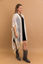 Load image into Gallery viewer, Lush Velvet Mesh Tapestry Kimono