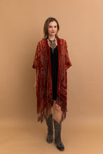 Load image into Gallery viewer, Velvet Dream Mesh Tapestry Kimono