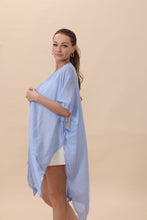 Load image into Gallery viewer, Lightweight Crochet Trim Boho Kimono Cardigan