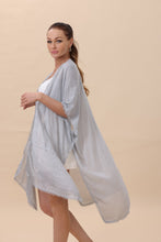Load image into Gallery viewer, Lightweight Crochet Trim Boho Kimono Cardigan