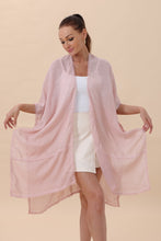 Load image into Gallery viewer, Lightweight Crochet Trim Boho Kimono Cardigan