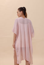 Load image into Gallery viewer, Lightweight Crochet Trim Boho Kimono Cardigan