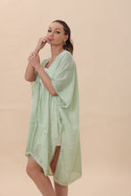 Load image into Gallery viewer, Lightweight Crochet Trim Boho Kimono Cardigan