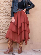 Load image into Gallery viewer, ClaudiaG Tasha Tiered Midi Skirt