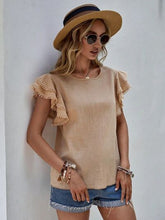 Load image into Gallery viewer, ClaudiaG Denise Ruffle Cap Sleeve Blouse