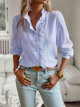 Load image into Gallery viewer, ClaudiaG Nat Ruffle Trim Shirt