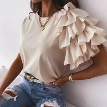 Load image into Gallery viewer, ClaudiaG Sweet Carnation Ruffle Top