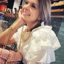 Load image into Gallery viewer, ClaudiaG Sweet Carnation Ruffle Top