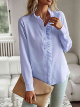 Load image into Gallery viewer, ClaudiaG Nat Ruffle Trim Shirt