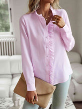 Load image into Gallery viewer, ClaudiaG Nat Ruffle Trim Shirt