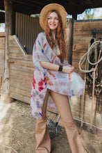 Load image into Gallery viewer, Daydream Tie Dye Cover Up Kimono One Size / Brown