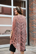 Load image into Gallery viewer, Embroidered Mesh Leaf Kimono