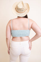 Load image into Gallery viewer, Gingham Smocked Bralette Plus Size