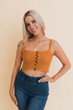 Load image into Gallery viewer, Groove Wave Knit Button Brami Top XS/S / Bronze