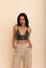 Load image into Gallery viewer, Posh Faux Leather Longline Bralette
