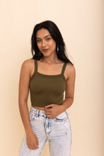 Load image into Gallery viewer, Sleek Comfort Seamless Brami Top Bralette XS/S / Moss