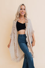 Load image into Gallery viewer, Sun Bleached Fringe Ruffle Kimono Kimonos