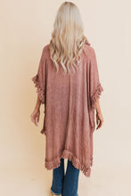 Load image into Gallery viewer, Sun Bleached Fringe Ruffle Kimono Kimonos