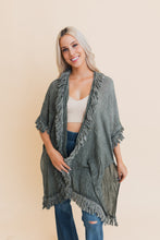 Load image into Gallery viewer, Sun Bleached Fringe Ruffle Kimono Kimonos