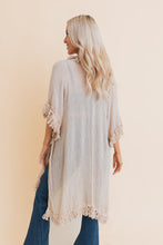 Load image into Gallery viewer, Sun Bleached Fringe Ruffle Kimono Kimonos