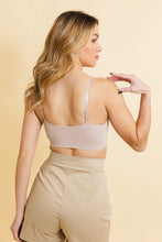 Load image into Gallery viewer, Ultra soft nude lace trim bralette with ribbed style and padding.