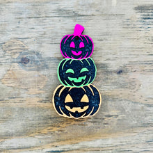 Load image into Gallery viewer, Halloween Triple Stack Jack-o-Lantern Car Freshie
