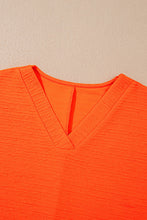 Load image into Gallery viewer, Textured V Neck T Shirt and Shorts Set
