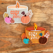Load image into Gallery viewer, Fall “Cozy Vibes” Candle Car Freshie
