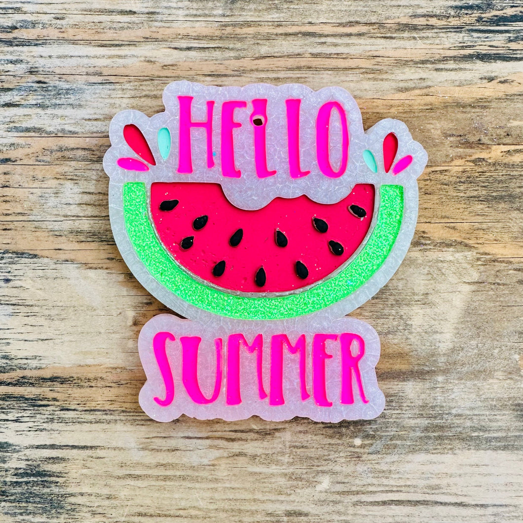 “Hello Summer” Watermelon Car Freshie
