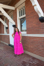 Load image into Gallery viewer, Rose Leopard Print Ruffled Trim Tiered Maxi Dress
