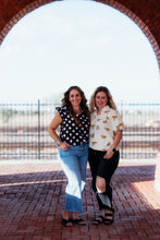 Load image into Gallery viewer, Polka Dot Print Ruffled Sleeve V Neck Blouse
