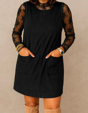 Load image into Gallery viewer, Corduroy Sleeveless Mini Dress With Patched Pockets
