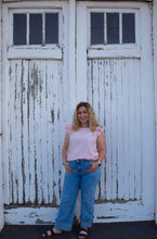 Load image into Gallery viewer, Textured Bow Knot Frilled Butterfly Sleeve Blouse
