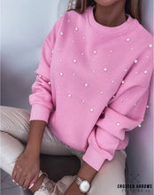 Load image into Gallery viewer, Pearl detail crew neck

