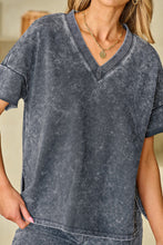 Load image into Gallery viewer, Mineral Washed Oversized T Shirt and Shorts Set
