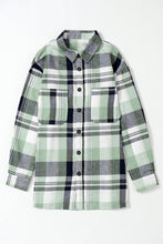Load image into Gallery viewer, Green Plaid Button Up Patch Pocket Shirt
