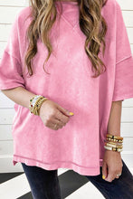 Load image into Gallery viewer, Mineral Wash Exposed Seam Drop Shoulder Oversized Tee
