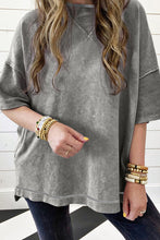 Load image into Gallery viewer, Mineral Wash Exposed Seam Drop Shoulder Oversized Tee
